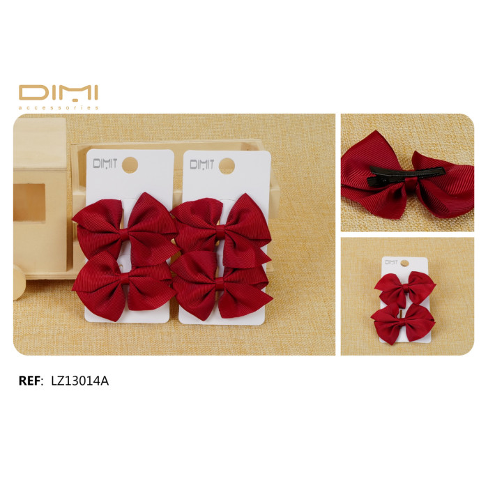 Заколки‑пара бордові