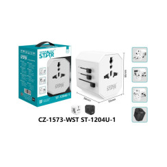 Адаптер розетки (1 USB + 1 Type-C)
