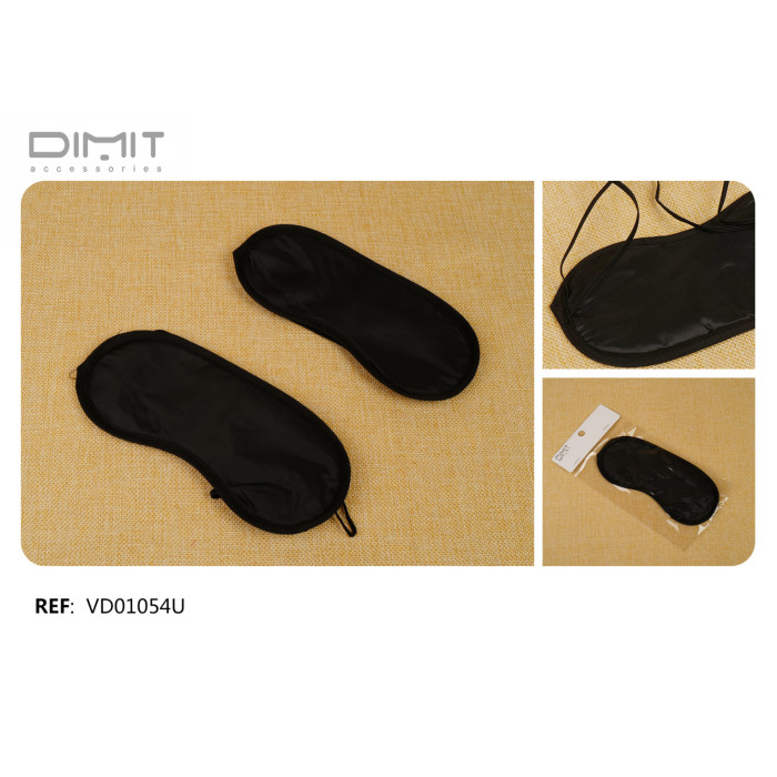 Маска для сну чорна DIMIT accessories - зручна нічна пов'язка на очі VD01054U