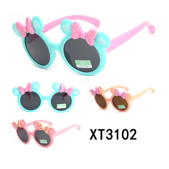 Дитячі сонцезахисні окуляри Minnie з вушками та бантиком XT3102 - 3 кольори XT3102