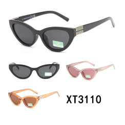 Сонцезахисні окуляри котяче око XT3110 - чорні рожеві помаранчеві UV Protection