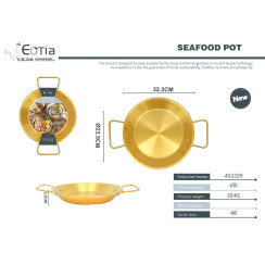 Каструля для морепродуктів золота 24 см
