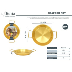 Кастрюля для морепродуктов золотая 28 см