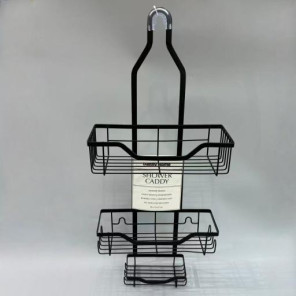 Органайзер для душа подвесной Shower Caddy черный 3 полки металлический
