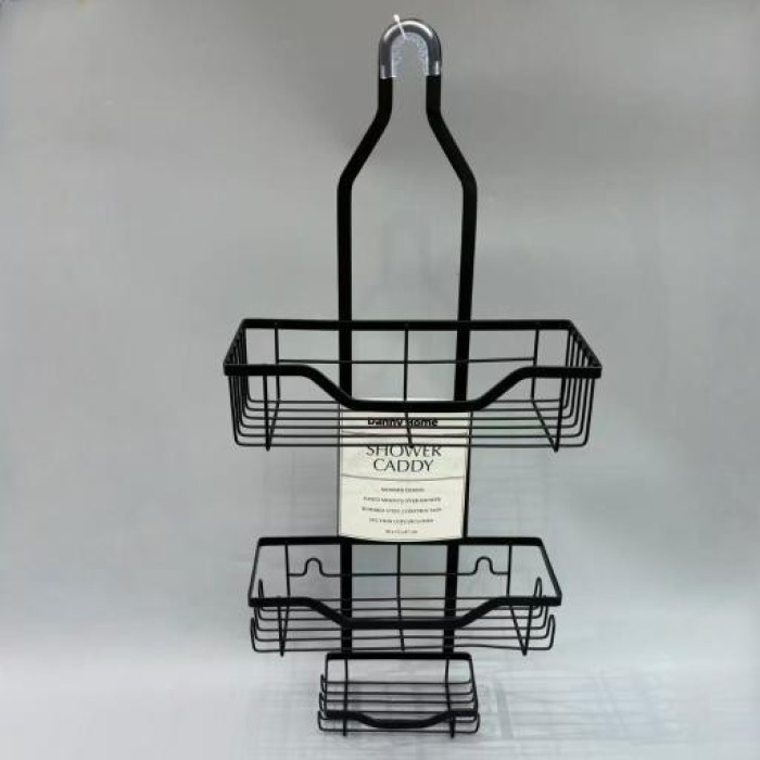 Органайзер для душа подвесной Shower Caddy черный 3 полки металлический